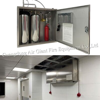 Qualität  Double Bottles Commercial Kitchen Hood Fire Suppression System For Grease Ducts Fabrik