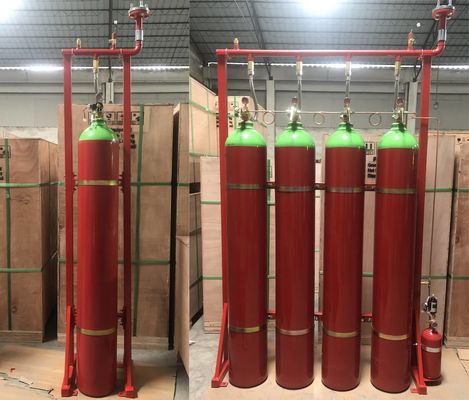 Beiliegende Gas-Feuerunterdrückung der Überschwemmungs-IG55 Argonite System-Löscher-